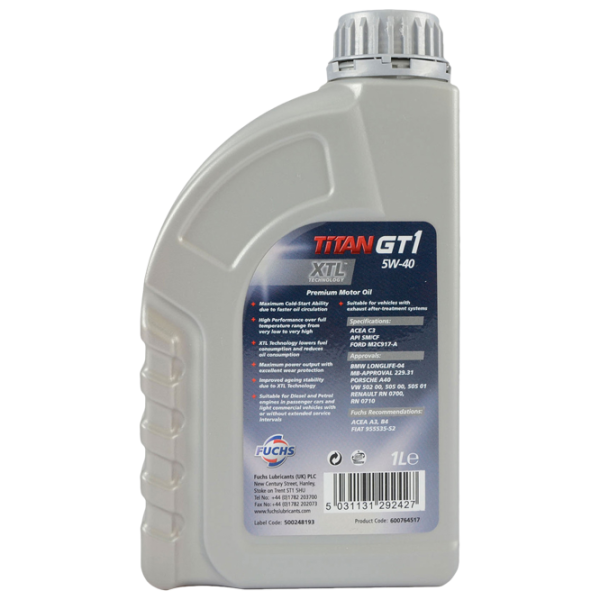 Ulei de motor Fuchs TITAN GT1 5W-40 1 l sintetic photo 2