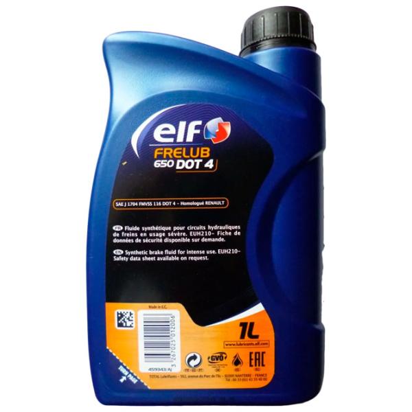 Тормозная жидкость Elf FRELUB 650 1 л/ DOT-4 photo 2