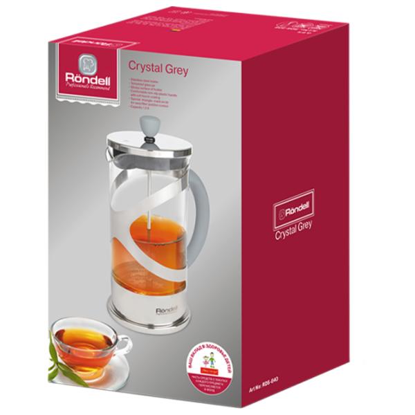 Френч-пресс Rondell Crystal Grey RDS-839 0.8 л 0.8 л/ Grey photo 3