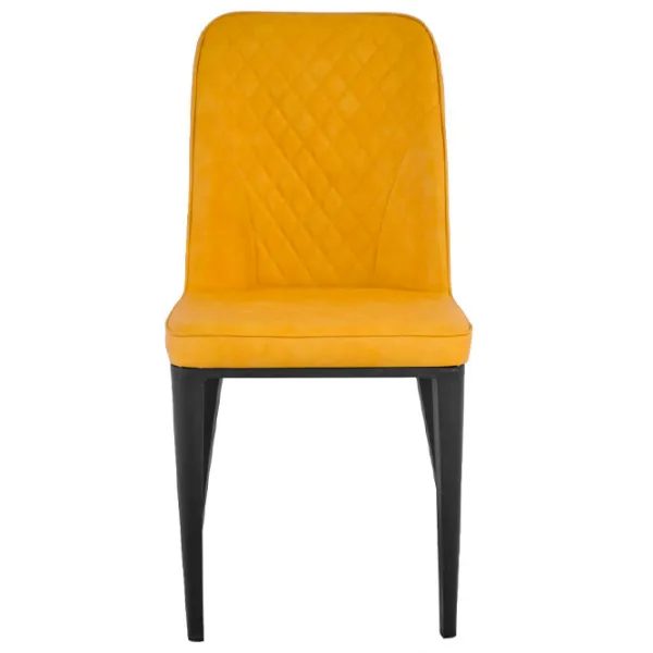 Scaun de bucătărie DecoPrim B-02 Yellow Black photo 2 Scaun de bucătărie DecoPrim B-02 Yellow Black photo 2