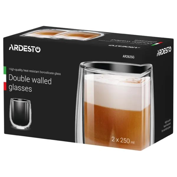 Set de pahare Ardesto AR2625G 0.25l / Sticlă / Transparent photo 4