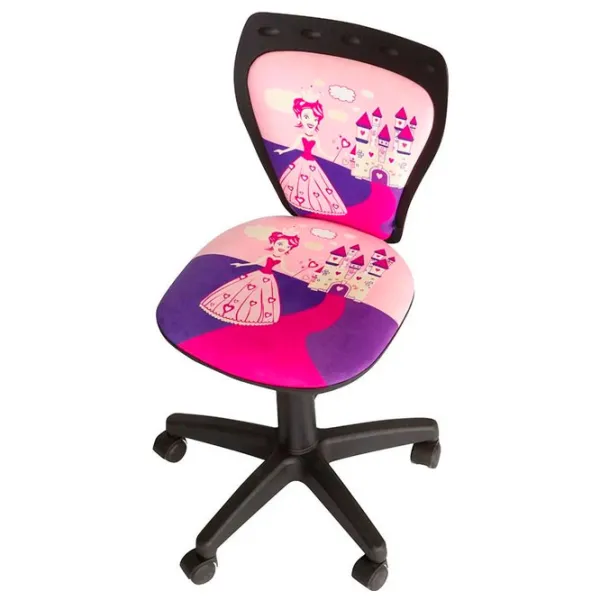 Fotoliu de birou Nowy Styl Ministyle GTS Princess Poliester/ Pink Black photo 2