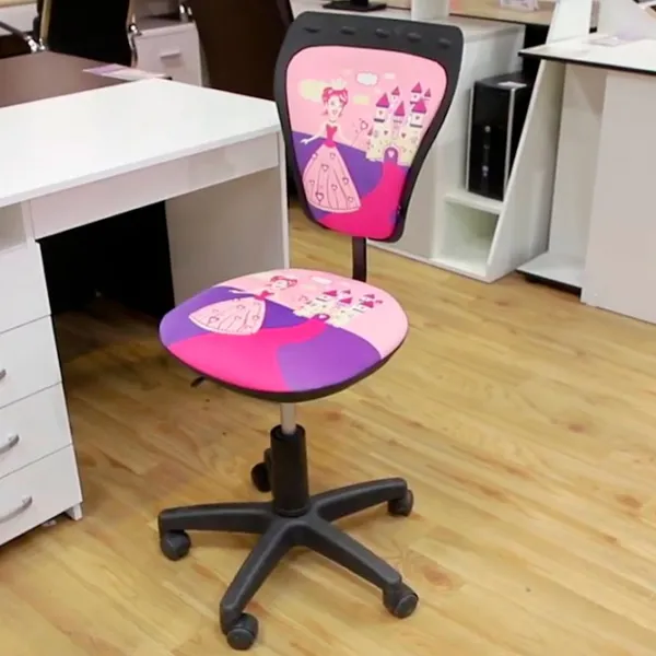 Fotoliu de birou Nowy Styl Ministyle GTS Princess Poliester/ Pink Black photo 5