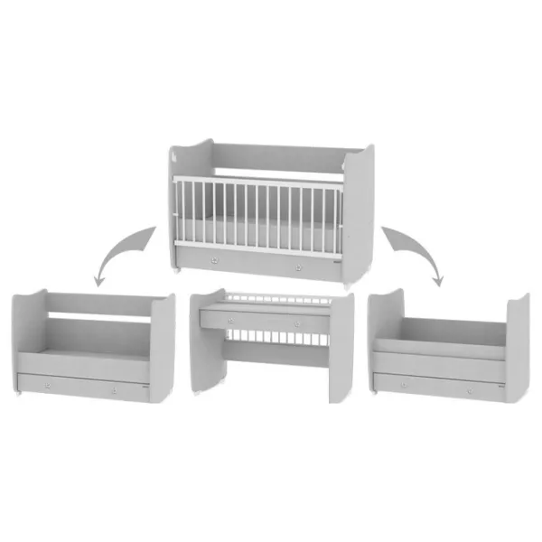 Pat pentru copii Lorelli BED DREAM NEW (10150420025A) 0 luni - 4 ani/ White photo 5 Pat pentru copii Lorelli BED DREAM NEW (10150420025A) 0 luni - 4 ani/ White photo 5