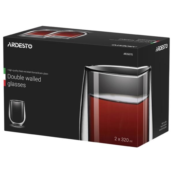 Set de pahare Ardesto AR2637G 0.32l / Sticlă / Transparent photo 2