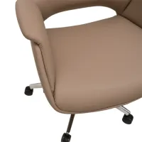 Fotoliu de birou DecoPrim 202A Piele artificială/ Brown photo 6