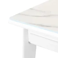 Masă de bucătărie DecoPrim Malta MDF/ White photo 3