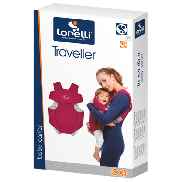 Marsupiu pentru copii Lorelli BABY CARRIER TRAVELLER (10010060004) 9 kg/ Red photo 2