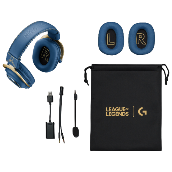 Наушники Logitech G Pro X LOL Золотой Синий Проводная/ Игровой photo 6 Наушники Logitech G Pro X LOL Золотой Синий Проводная/ Игровой photo 6