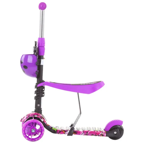 Trotinetă pentru copii cu trei roți Chipolino Kiddy Evo 2 in 1 (3800931044619) 20 kg/ Purple photo 2