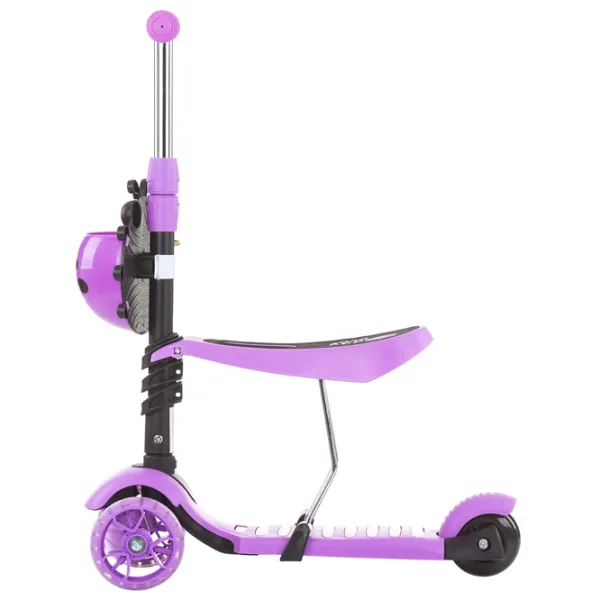 Trotinetă pentru copii cu trei roți Chipolino Kiddy Evo 2 in 1 (3800931044657) 20 kg/ Violet photo 2