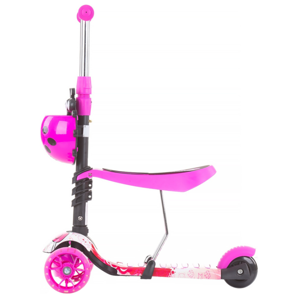 Trotinetă pentru copii cu trei roți Chipolino Kiddy Evo 2 in 1 (3800931044589) 20 kg/ Pink photo 2