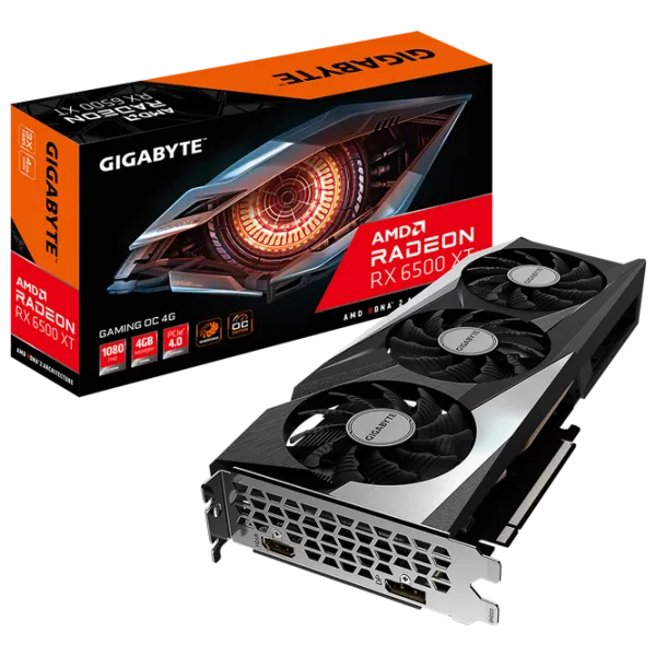 Видеокарта Gigabyte Radeon RX 6500 XT Gaming OC PCI Express x16 4.0 / 4 ГБ photo 6 Видеокарта Gigabyte Radeon RX 6500 XT Gaming OC PCI Express x16 4.0 / 4 ГБ photo 6