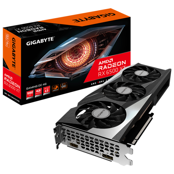 Видеокарта Gigabyte Radeon RX 6500 XT Gaming OC PCI Express x16 4.0 / 4 ГБ photo 6 Видеокарта Gigabyte Radeon RX 6500 XT Gaming OC PCI Express x16 4.0 / 4 ГБ photo 6