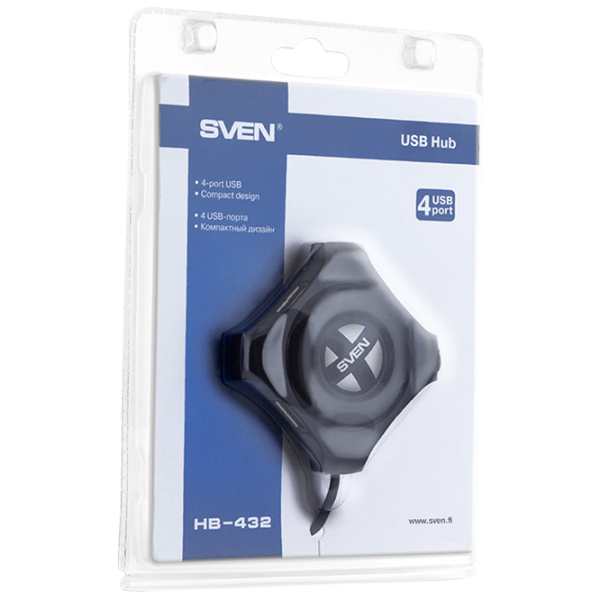 Adaptor Hub Sven HB-432 USB 2.0/ Black photo 5 Adaptor Hub Sven HB-432 USB 2.0/ Black photo 5