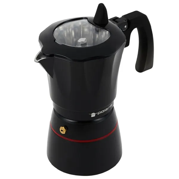 Гейзерная кофеварка Polaris PRO collection-6C 0.45л / Алюминий / Черный photo 2