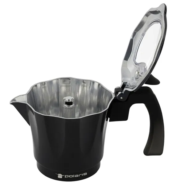 Гейзерная кофеварка Polaris PRO collection-6C 0.45л / Алюминий / Черный photo 3
