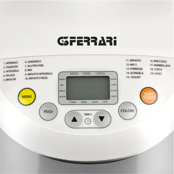 Хлебопечка G3 Ferrari G10078 Нержавеющая сталь Белый photo 3