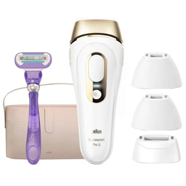 Эпилятор Braun PL5347 Silk-expert Pro 5 Сухая/ Золотой Белый photo 2