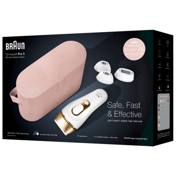Эпилятор Braun PL5347 Silk-expert Pro 5 Сухая/ Золотой Белый photo 6