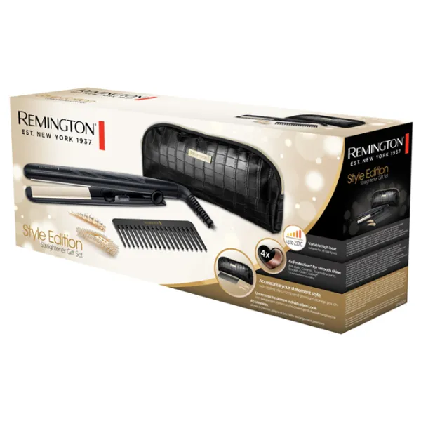 Placă de îndreptat părul Remington S3505 43 W/ Gold Black photo 5
