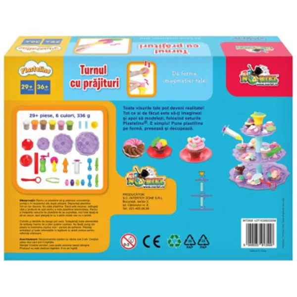 Set de creație Noriel Plastelino Turnul cu prăjituri INT3558 3+/ Multicolor photo 3 Set de creație Noriel Plastelino Turnul cu prăjituri INT3558 3+/ Multicolor photo 3