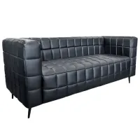 Canapea DecoPrim Cubo 3 (0001935) Piele artificială/ Black photo 2