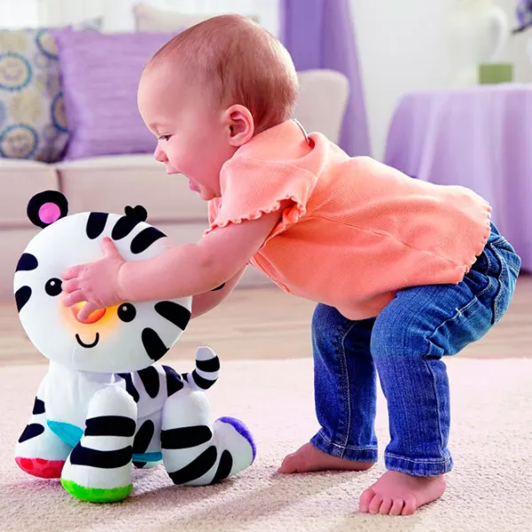 Мягкая игрушка Mattel Музыкальная Игрушка Тигр 0.6+/ Белый/ Чёрный photo 3