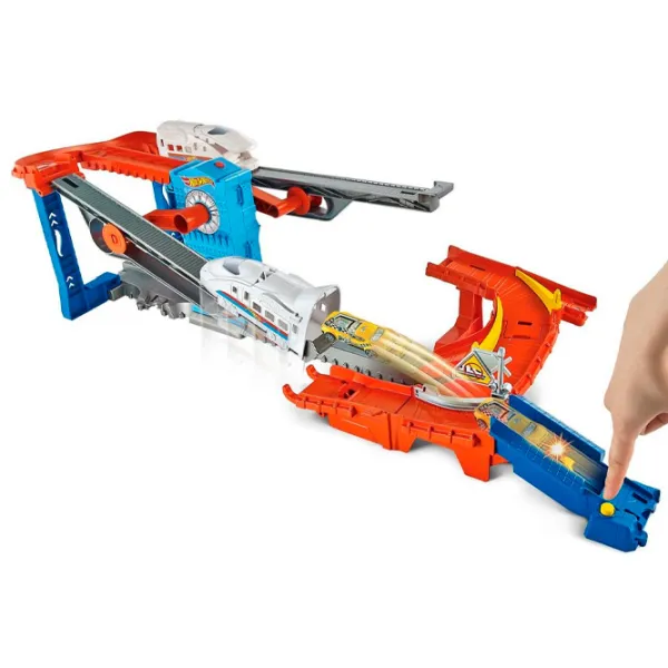 Pistă auto Hot Wheels Stunt Train Express GRW38 Multicolor photo 4 Pistă auto Hot Wheels Stunt Train Express GRW38 Multicolor photo 4