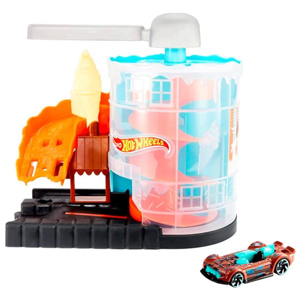 Pistă auto Hot Wheels Downtown Ice Cream Meltdown GJK74 Multicolor photo 3 Pistă auto Hot Wheels Downtown Ice Cream Meltdown GJK74 Multicolor photo 3