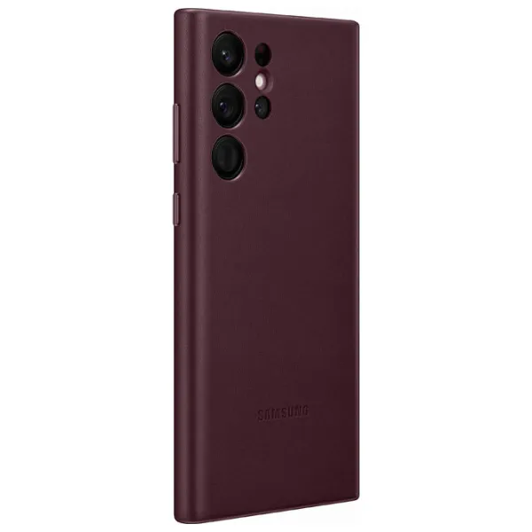 Чехол для смартфона Samsung Galaxy S22 Ultra Samsung/ Back/ Кожа/ Бордовый Cherry photo 2
