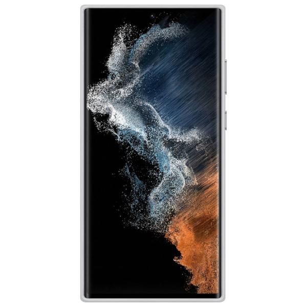 Чехол для смартфона Samsung Galaxy S22 Ultra Samsung/ Back/ Кожа/ Светлый Серый photo 3