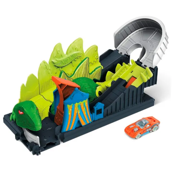 Pistă auto Hot Wheels Toxic Dino Coaster Attack GTT68 Multicolor photo 2 Pistă auto Hot Wheels Toxic Dino Coaster Attack GTT68 Multicolor photo 2
