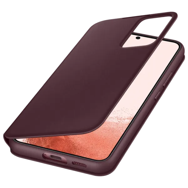 Husă pentru smartphone Samsung Galaxy S22 Plus Samsung/ Smart Clear View/ TPU/ PP/ Burgundy Cherry photo 3