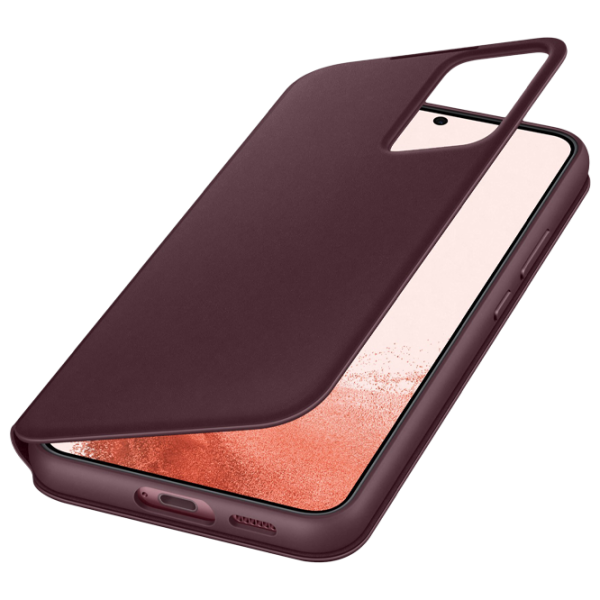 Husă pentru smartphone Samsung Galaxy S22 Plus Samsung/ Smart Clear View/ TPU/ PP/ Burgundy Cherry photo 3