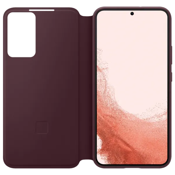 Husă pentru smartphone Samsung Galaxy S22 Plus Samsung/ Smart Clear View/ TPU/ PP/ Burgundy Cherry photo 4