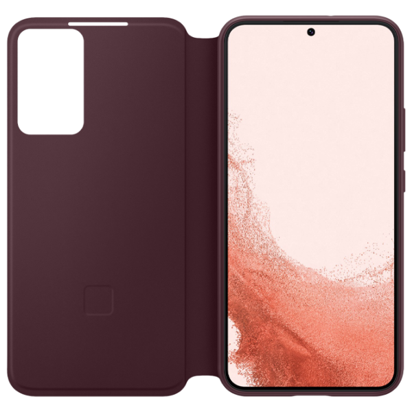 Husă pentru smartphone Samsung Galaxy S22 Plus Samsung/ Smart Clear View/ TPU/ PP/ Burgundy Cherry photo 4