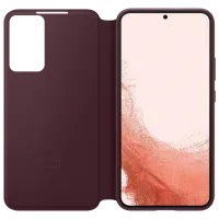 Husă pentru smartphone Samsung Galaxy S22 Plus Samsung/ Smart Clear View/ TPU/ PP/ Burgundy Cherry photo 4