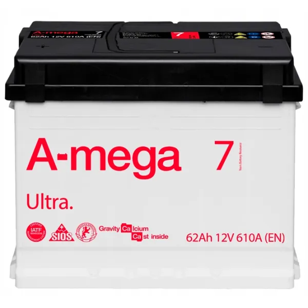 Авто аккумулятор A-Mega Ultra 62Ah A3 610 AA photo 2 Авто аккумулятор A-Mega Ultra 62Ah A3 610 AA photo 2