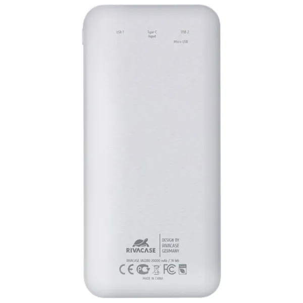 Power Bank RivaCase VA2280 20000 мАч/ Белый photo 3