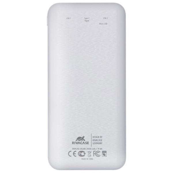 Power Bank RivaCase VA2280 20000 мАч/ Белый photo 3