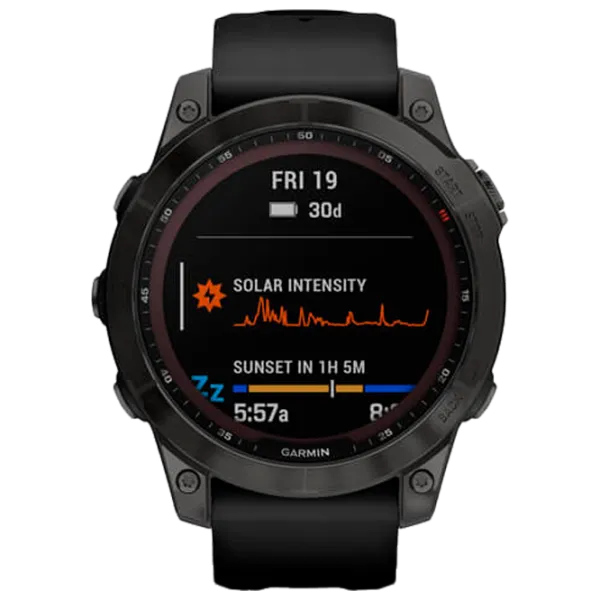 Ceas inteligent Garmin Fenix 7 Sapphire Solar 1.3"/ 010-02540-21/ Black Carbon Grey photo 2