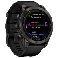 Ceas inteligent Garmin Fenix 7 Sapphire Solar 1.3"/ 010-02540-21/ Black Carbon Grey photo 3