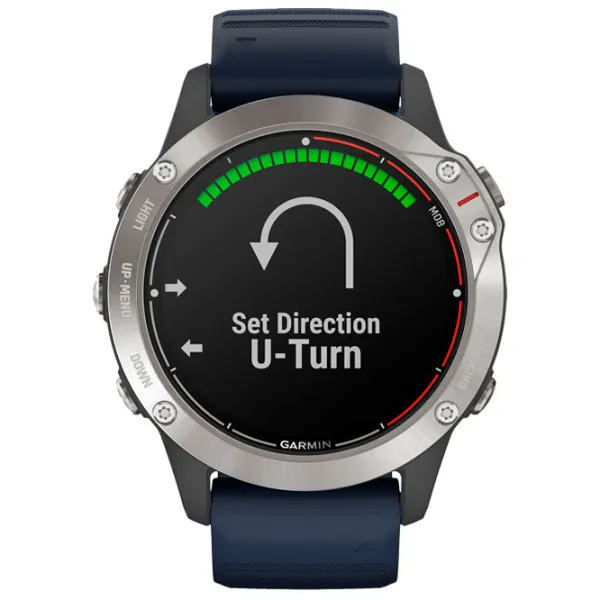 Ceas inteligent Garmin Quatix 6 Captain Blue 1.3"/ 010-02158-91/ Black Gray photo 2