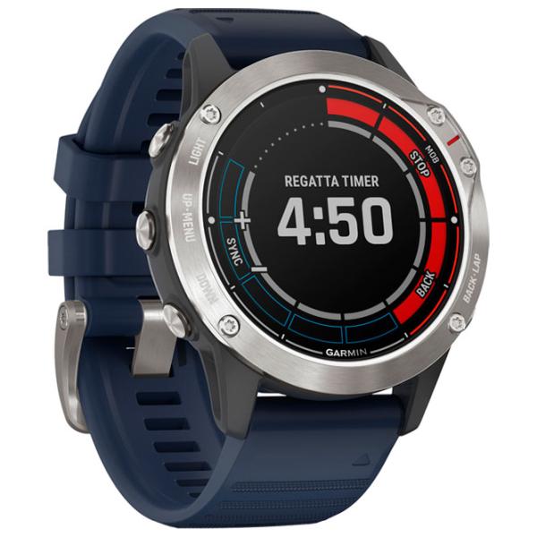 Ceas inteligent Garmin Quatix 6 Captain Blue 1.3"/ 010-02158-91/ Black Gray photo 3