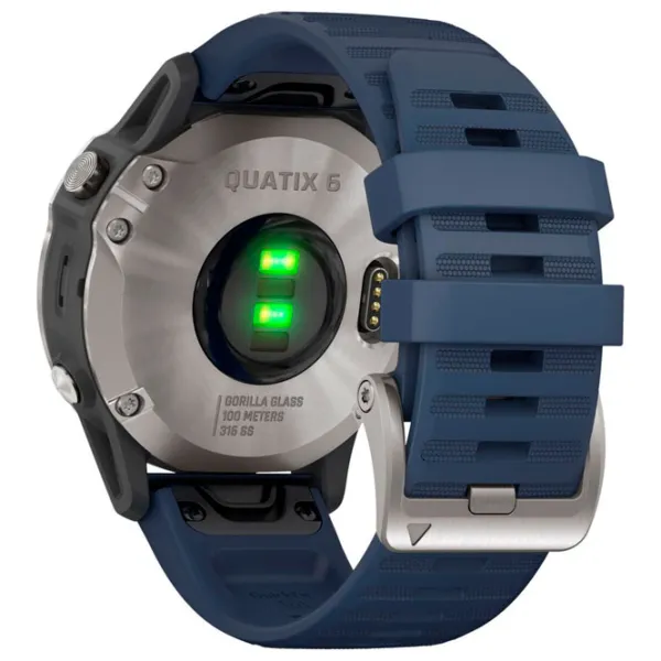 Ceas inteligent Garmin Quatix 6 Captain Blue 1.3"/ 010-02158-91/ Black Gray photo 6