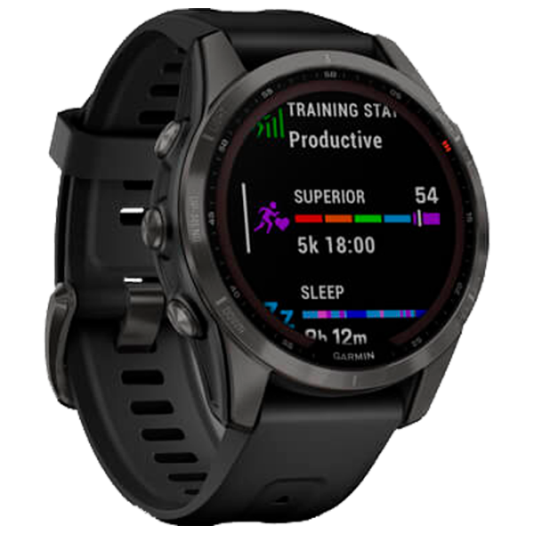 Ceas inteligent Garmin Fenix 7s Sapphire Solar 1.3"/ 010-02539-25/ Black Carbon Grey photo 3