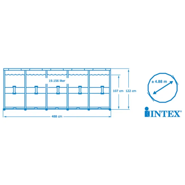 Piscină Intex 26326 19156 l/ Cu cadru/ Gray photo 6 Piscină Intex 26326 19156 l/ Cu cadru/ Gray photo 6