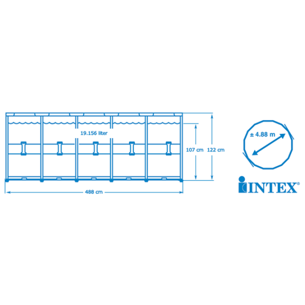 Piscină Intex 26326 19156 l/ Cu cadru/ Gray photo 6 Piscină Intex 26326 19156 l/ Cu cadru/ Gray photo 6