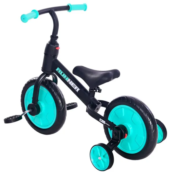Bicicletă fără pedale Lorelli Runner 11" Metal/ Turquoise Black photo 3 Bicicletă fără pedale Lorelli Runner 11" Metal/ Turquoise Black photo 3